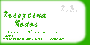 krisztina modos business card